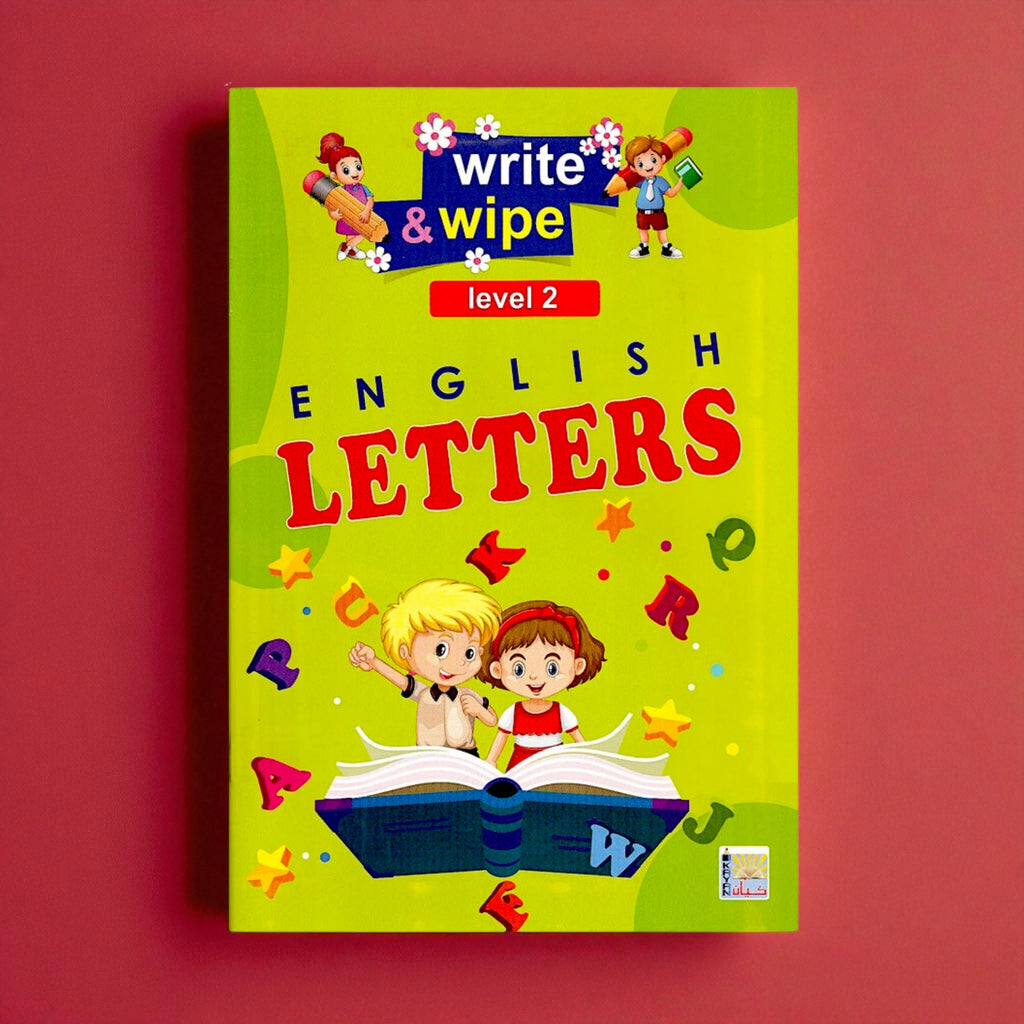 العرض الشامل: مجموعة اكتب وامسح الحروف والأرقام الإنجليزية - 4 كتب