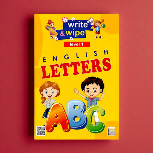 العرض الشامل: مجموعة اكتب وامسح الحروف والأرقام الإنجليزية - 4 كتب