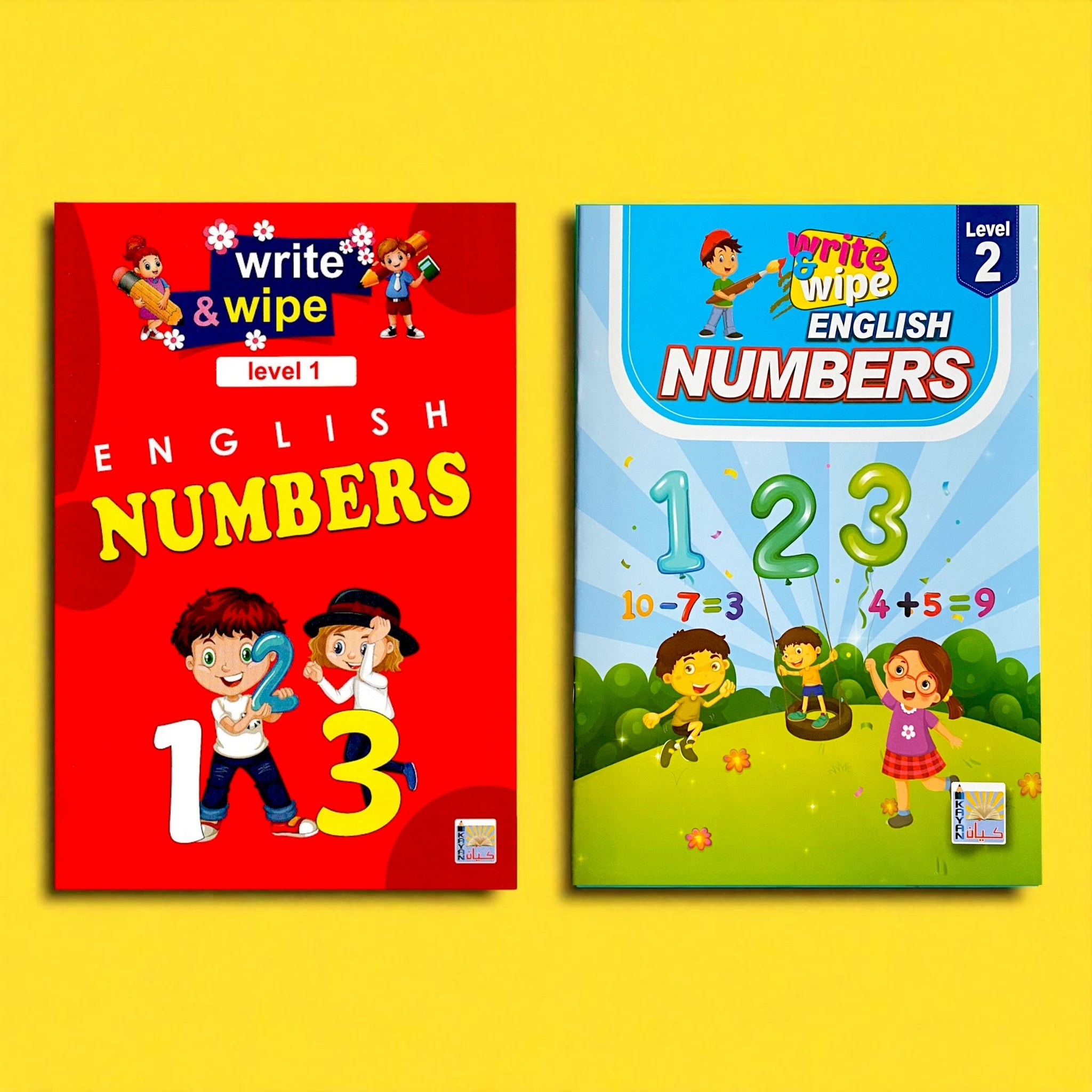 عرض خاص: اكتب وامسح الأرقام الإنجليزية المستوى 1 & 2